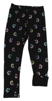 Čierne teplákové legíny s jednorožcami H&M