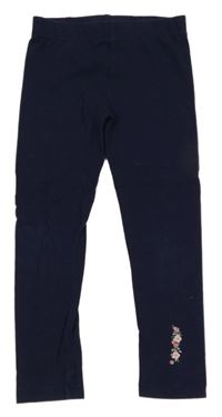 Tmavomodré legíny s kvetmi iDo