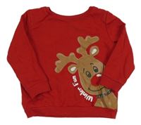 Červená mikina se sobem