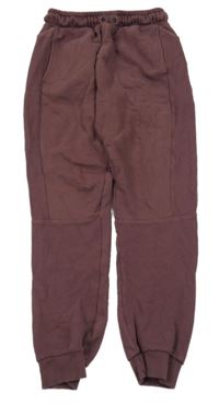 Vínové tepláky s žebrováním George