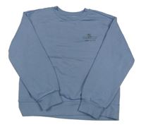 Modrá mikina s nápisom a růží Primark