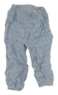 Bielo-modré vzorované ľahké nohavice H&M