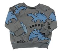 Sivá mikina s dinosaurami F&F