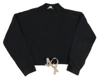 Čierna crop mikina H&M