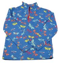 Modrá fleecová funkčná mikina s vážkami Mountain Warehouse