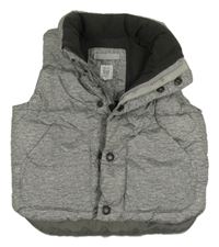 Šedá melírovaná šusťáková zateplená vesta GAP