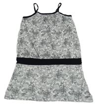 Biela vzorovaná bavlnená šatová tunika Hot&Spicy