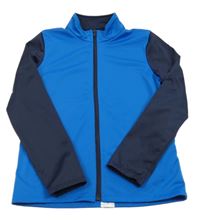 Modro-tmavomodrá športová prepínaci funkčná mikina Decathlon