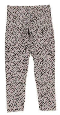 Ružové vzorované legíny M&S