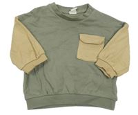Kaki-hnedá mikina s vreckom H&M