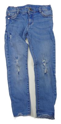 Modré skinny rifle s prodíráním F&F