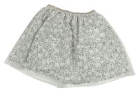 Biela tylová sukňa s duchy H&M