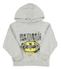 Šedá melírovaná mikina s Batmanem a kapucí PRIMARK