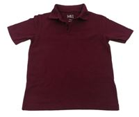 Vínové polo triko M&S