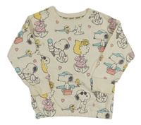 Smotanová vzorovaná mikina so Snoopym Primark