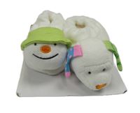 Nové - bílé plyšové capáčky s chrastítky 