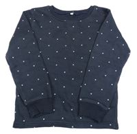 Tmavomodrá bodkovaná á mikina