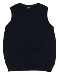 Tmavomodrá pletená vesta