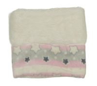 Bílo-růžový chlupatý nákrčník