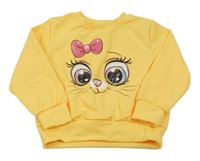 Žltá ľahká mikina s ňufáčikom 