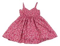 Ružové kvetované ľahké šaty shein