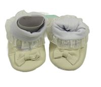 Nové - smetanové koženkové capáčky s tylem Primark