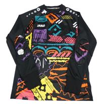 Černo-barevné sportovní funkční triko s logem jako