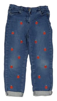 Modré skinny rifle s jablky orchestra