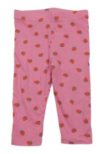 Růžové legíny s jahodami Tu