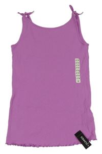 Nové - fuchsiový rebrovaný top dunnes