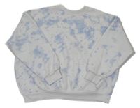 Bílo-světlemodrá mikina s kamínky Primark