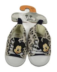 Nové - béžové cápačky s Mickeym Primark