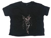 Čierne crop tričko s Tinkerbell Primark