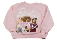 Ružová mikina s Barbie a flitrami H&M