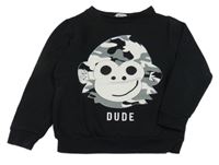 Čierna mikina s opicou Pep&Co