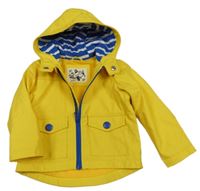 Žlutá voděodolná jarní bunda s kapucí Mothercare