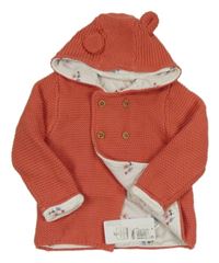 Nové - Růžový podšitý svetrový kabátek s kapucí M&S