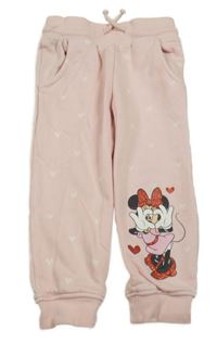 Světlerůžové tepláky se srdíčky a Minnie Disney