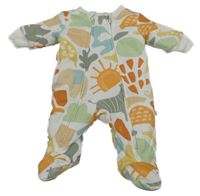 Bílo-barevný zateplený overal s obrázky Next