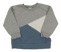 Sivo-modro-biela mikina