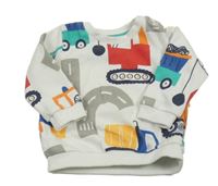 Biela mikina s bagrami Matalan