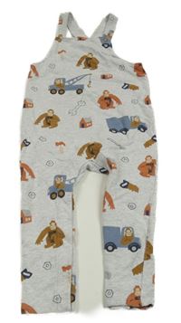 Světlešedé laclové tepláky s opičkami M&S