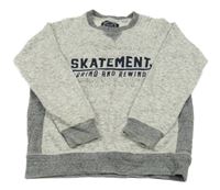 Sivá melírovaná mikina s nápisom C&A