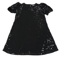 Čierne trblietavé šaty Next