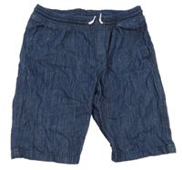 Tmavomodré riflové lehké kraťasy H&M