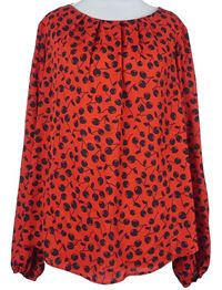 Dámská červeno-černá halenka s třešněmi Dorothy Perkins