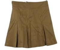 Dámska béžová plátenná skladaná sukňa H&M
