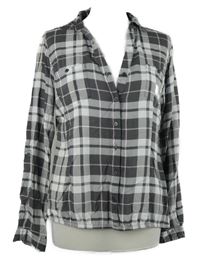 Dámská šedo-bílá kostkovaná halenka Blind Date 