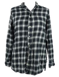 Dámská tmavomodro-bílá kostkovaná halenka H&M