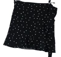 Dámska čierna srdiečkovaná zavinovací sukňa Shein